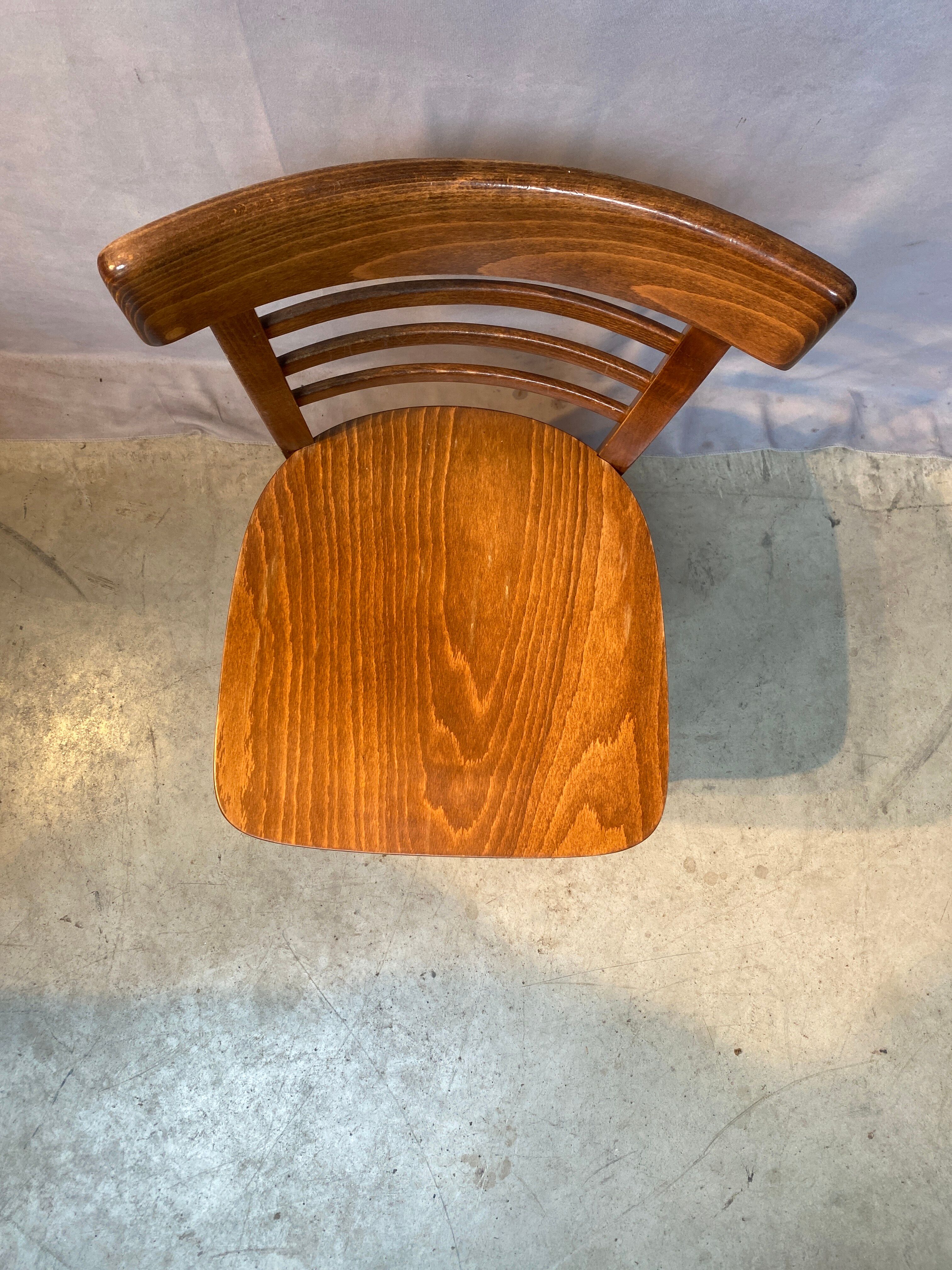 Set of 6 wooden bar chairs