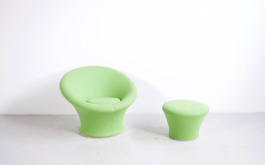 MUSHROOM ARMCHAIR AND FOOTREST F560 PIERRE PAULIN ARTIFORT PUBLISHER 1959 1ST EDITION