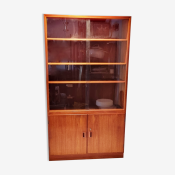 Teak Glass-Front Bookcase by Børge Mogensen for Søborg Furniture