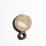 Hand mirror in gilded lead by Irena Jaworska (student of Line Vautrin)