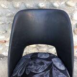 Velvet and skai chair