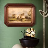 Peinture de paysage italienne signée du XXe siècle