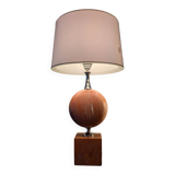 Lampe à poser en marbre rouge - style Barbier 1970