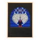 Original lithograph by franco borga. stained glass window, st-martin-des-rosiers