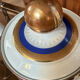 Cafetière en porcelaine - bleu cobalt - incrustation or