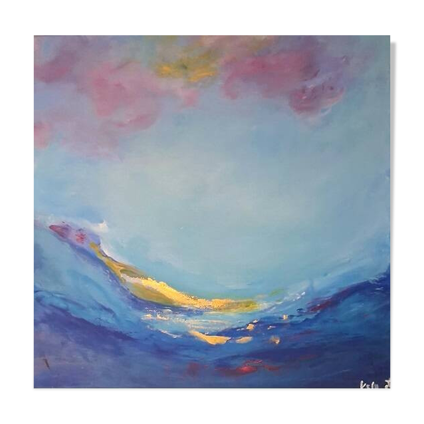 Original signed painting with certificate: marine painting