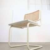 Vintage Cesca B32 chair in white by Marcel Breuer, 1970s