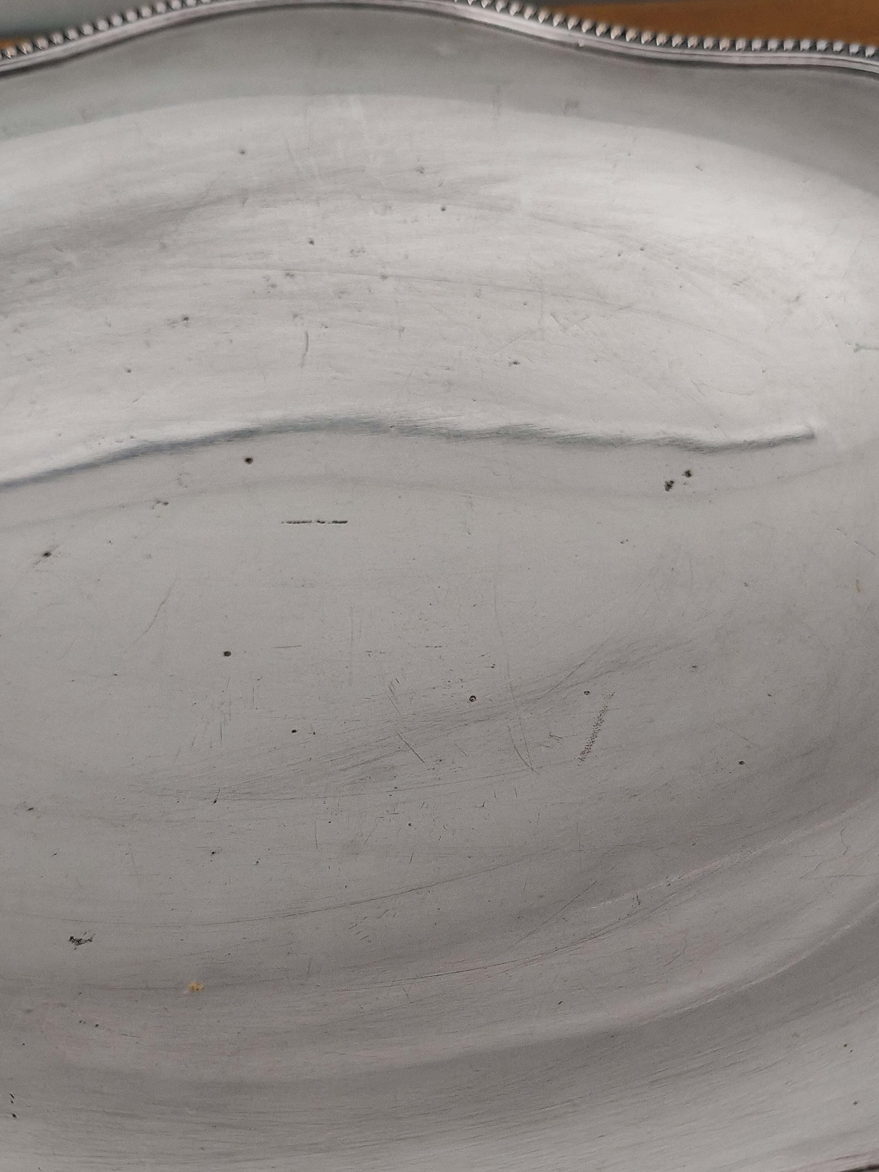 Antique silver-plated centrepiece with hallmark.