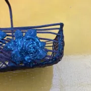 Metal basket in Art Deco style