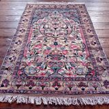 Pakistani wool and silk handmade rug 190x120cm