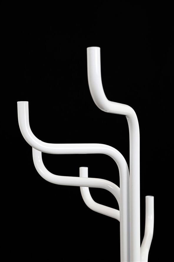 Grand candélabre David Klein-Saks / blanc / design postmoderne danois / années 1980