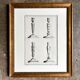 Framed engraving on the candlesticks by Jean-François Forty, late 18th century no. 2