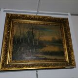 Tableau sous bois XIXème