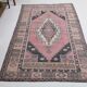 4x7 Pink & Navy Blue Classic Vintage Rug, 134x216Cm