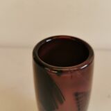 Vase en verre aux couleurs / nuances violettes, estimé danois et des années 1970-80.