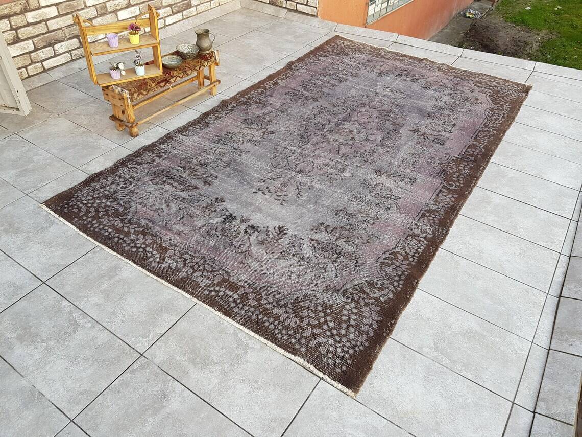 Grey Vintage Turkish Rug sku v768