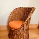 Vintage rattan / wicker armchair for children, 1970s