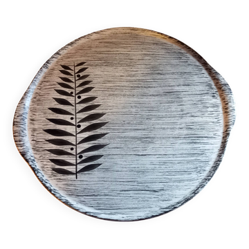 Plat à tarte vintage 31 cm faïence de Salins modèle Tolède années 60