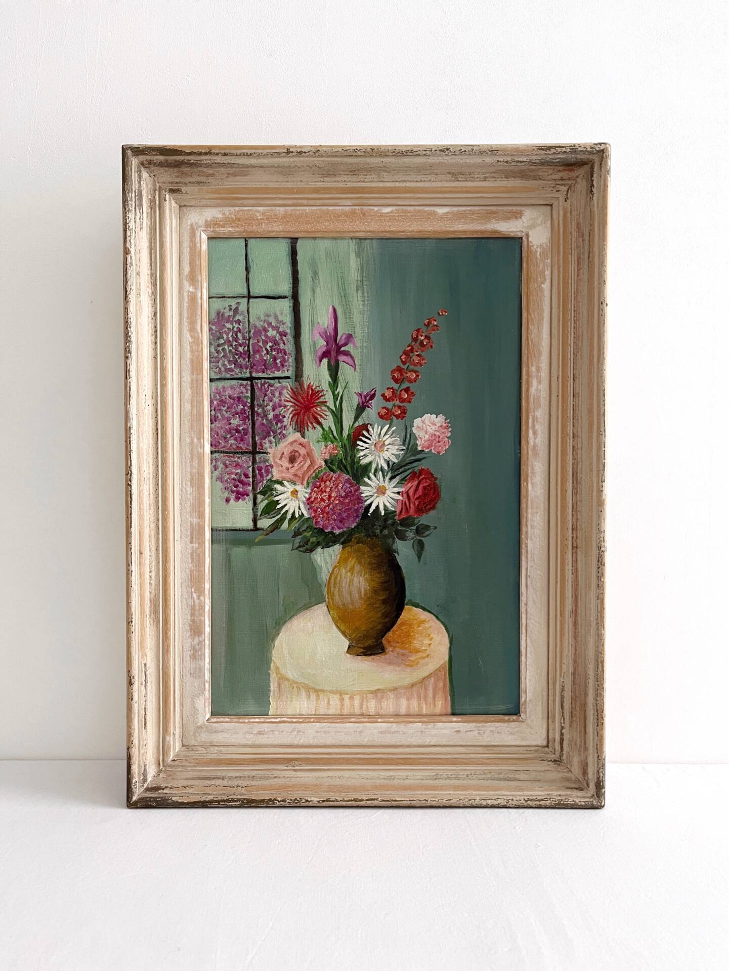Tableau peinture sur toile bouquet de fleurs