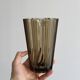 Elegant vase in thick smoked glass