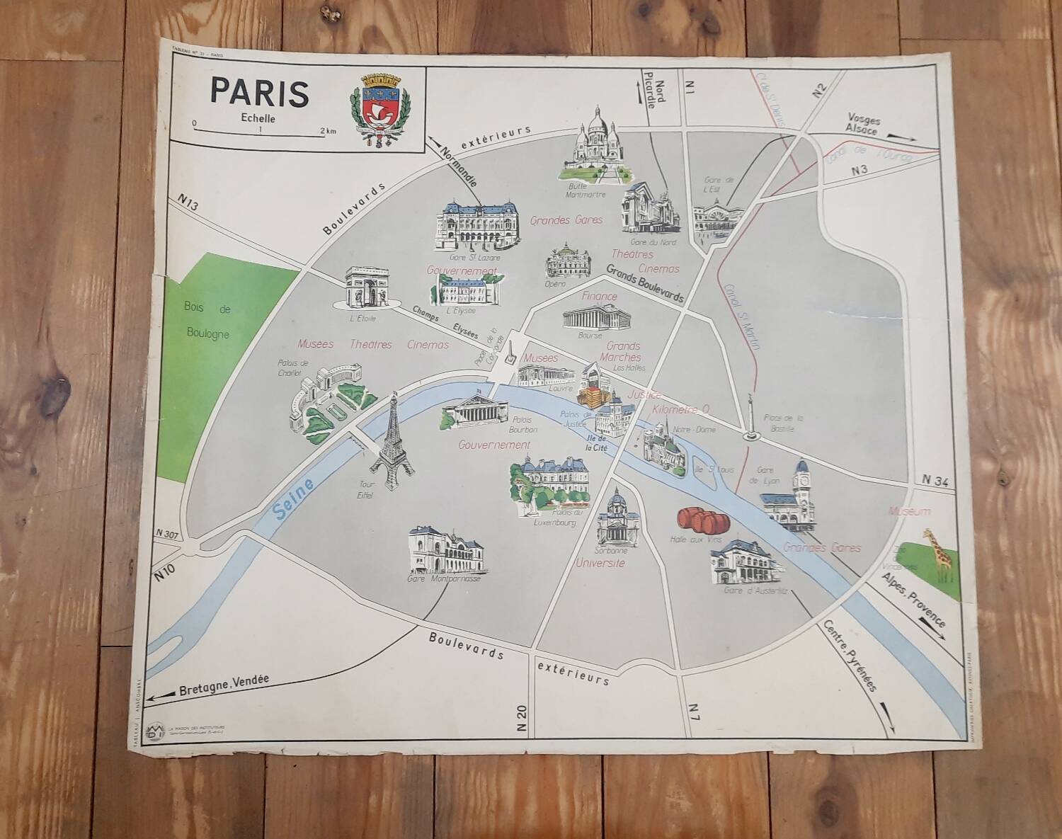 Vintage Paris school poster