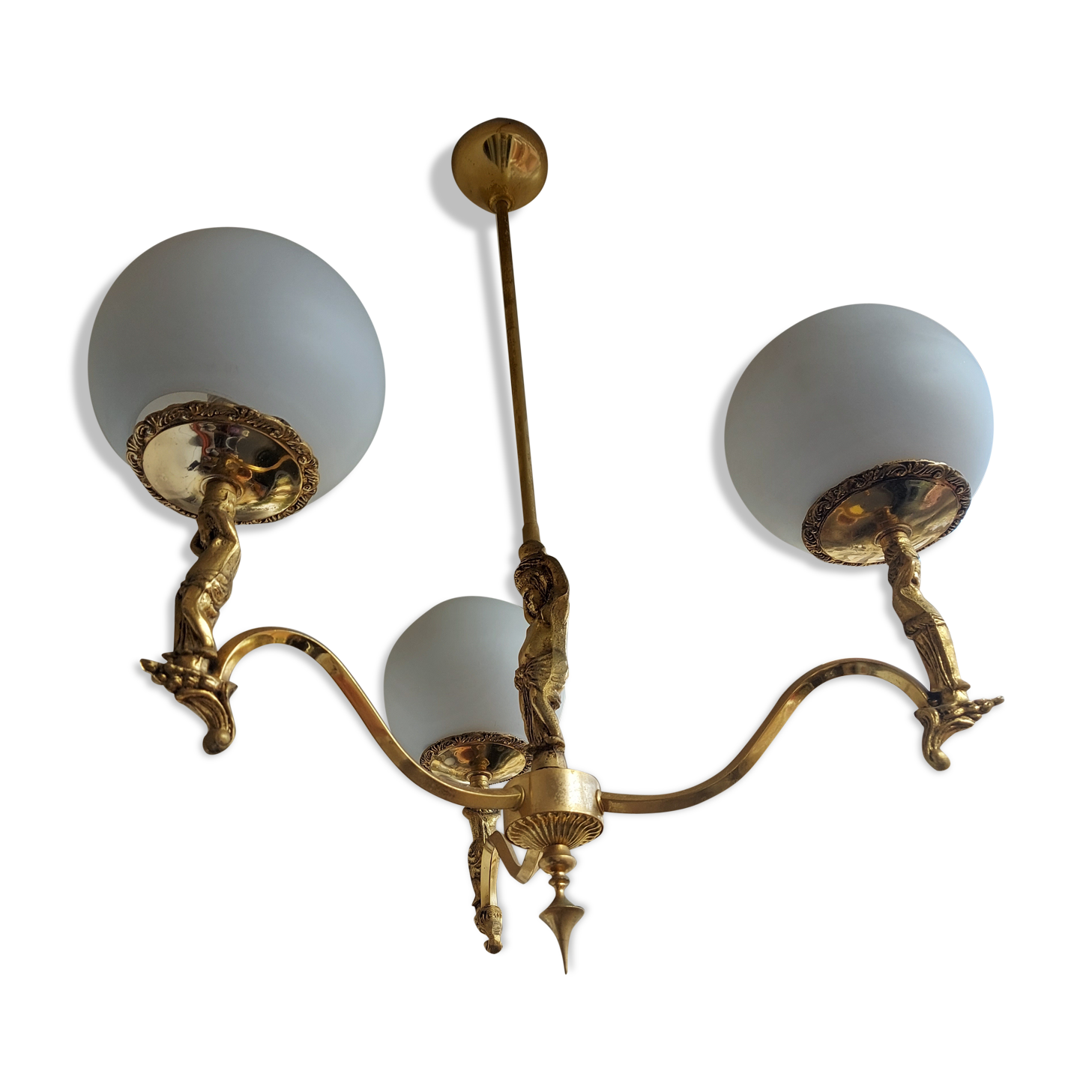 60'S vintage brass chandelier, Cherubin