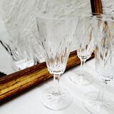 Set 5 flûtes à Champagne verre ciselé