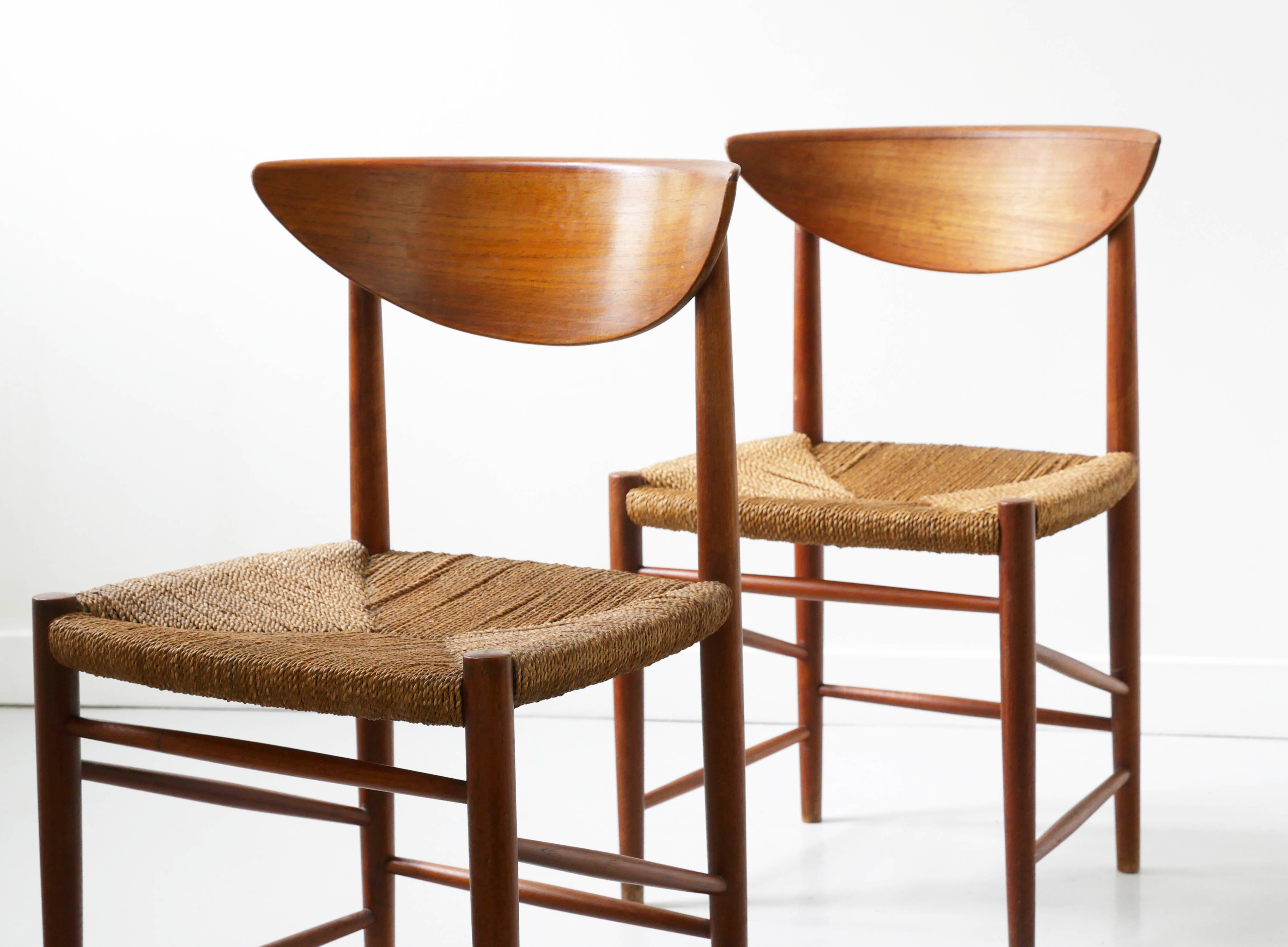 Set of 2 chairs by Peter Hvidt and Orla Mølgaard.