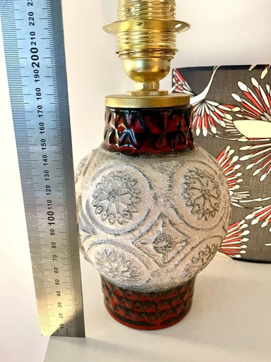 Upcycling: Table lamp made from Bay ceramic vase - Design by Bodo Mans - Form 62 - 17