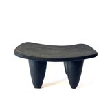 Senoufo M Black wooden stool Side table Bedside table - Côte d'Iv
