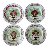 4 Sarreguemines flat plates from the 1900s