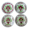 4 assiettes plates Sarreguemines époque 1900