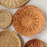 Composition of Vintage rattan baskets