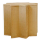 Small star-shaped side table in cream-colored rattan