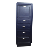 Art deco midnight blue chest of drawers 1950 france