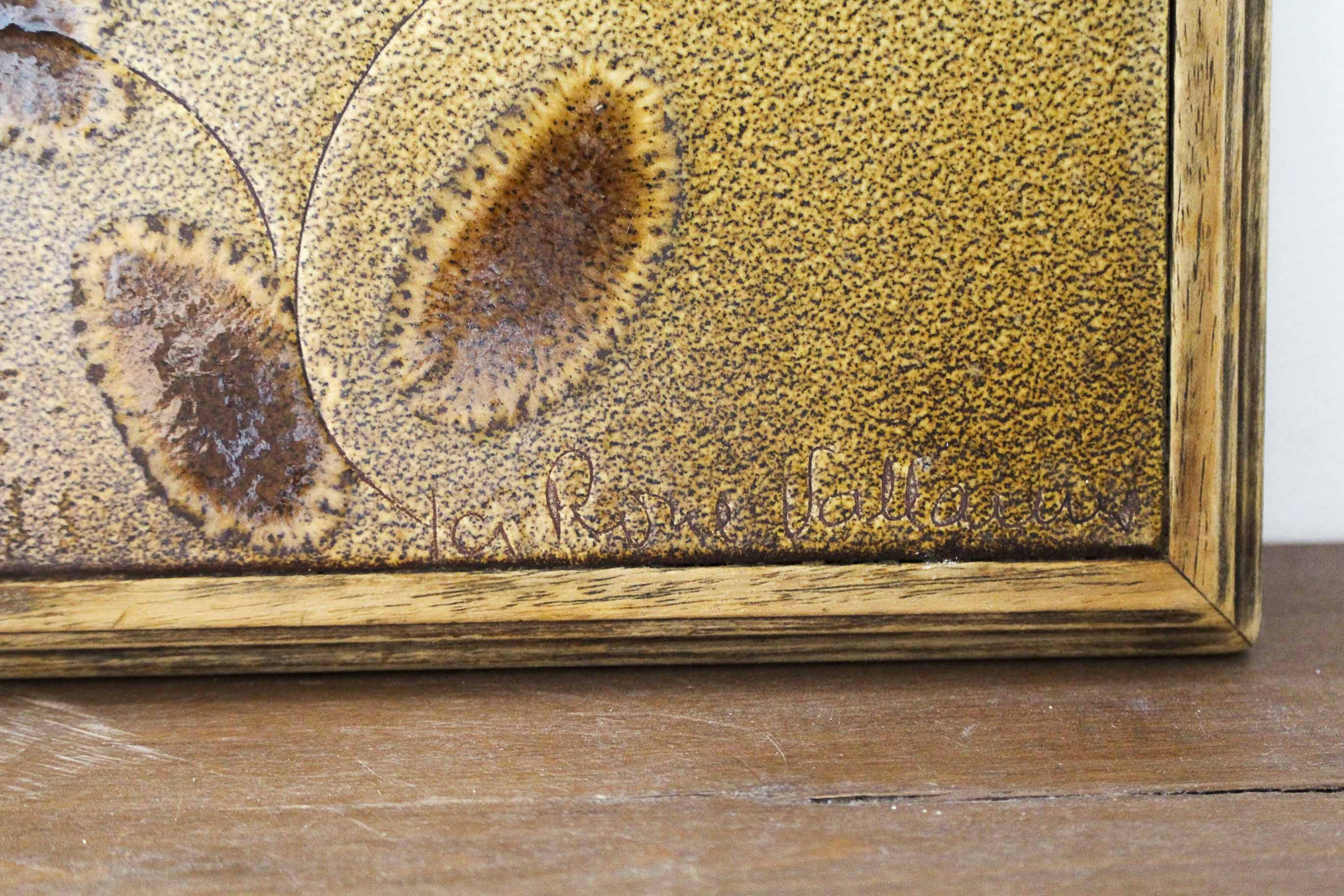 Ceramic dish deesous La Roue Vallauris