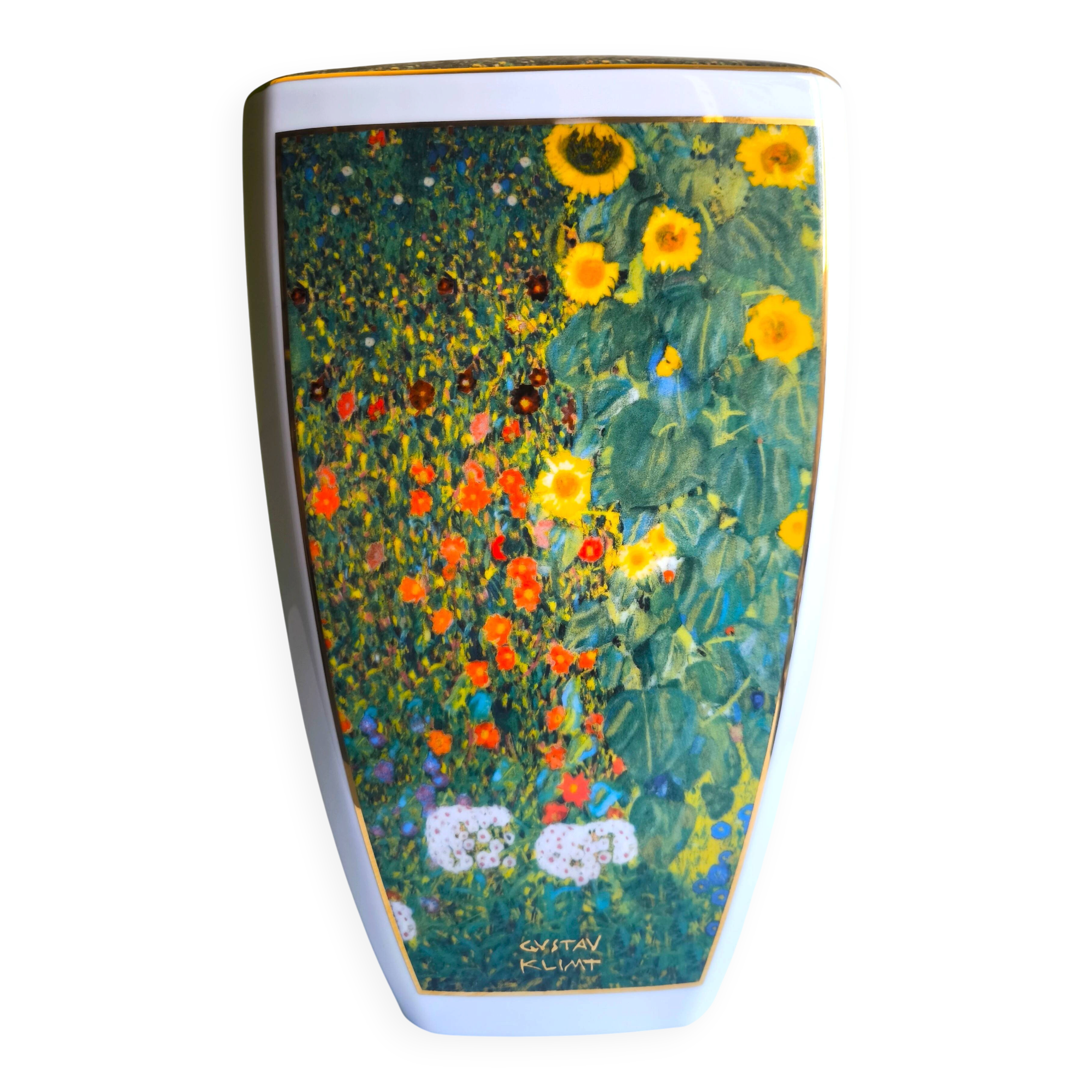 Goebel porcelain vase - Gustav Klimt floral motifs Limited Edition