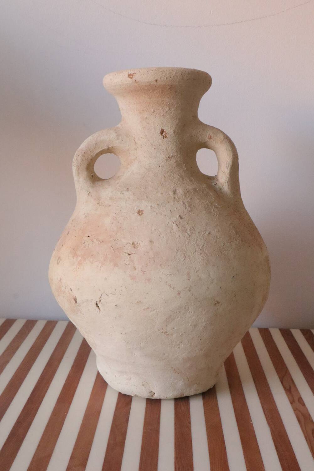 Raw wabi-sabi tamegroute amphora vase