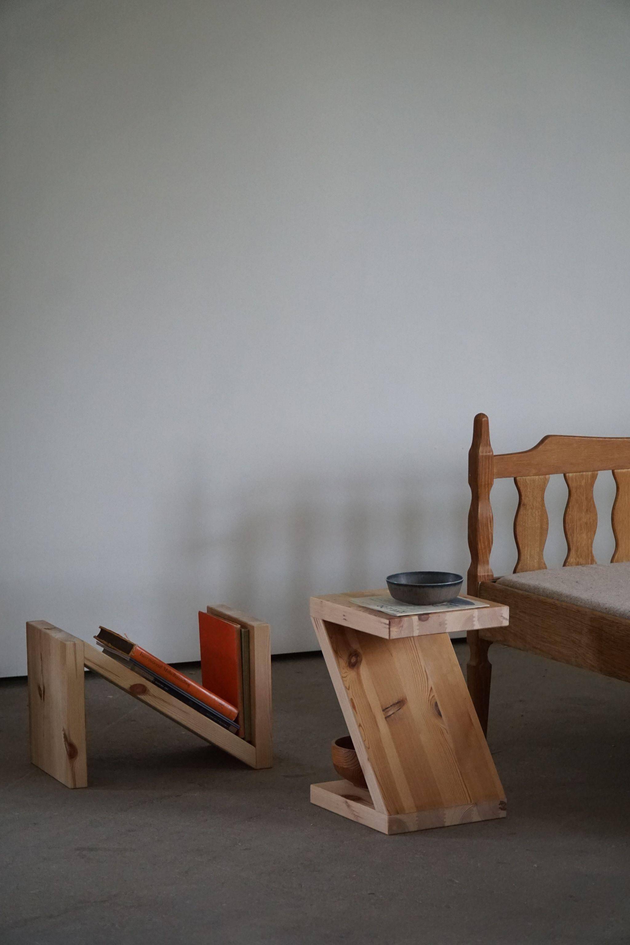 Stool / Table by eliaselias, made from recycled solid pine, Danish design 2022