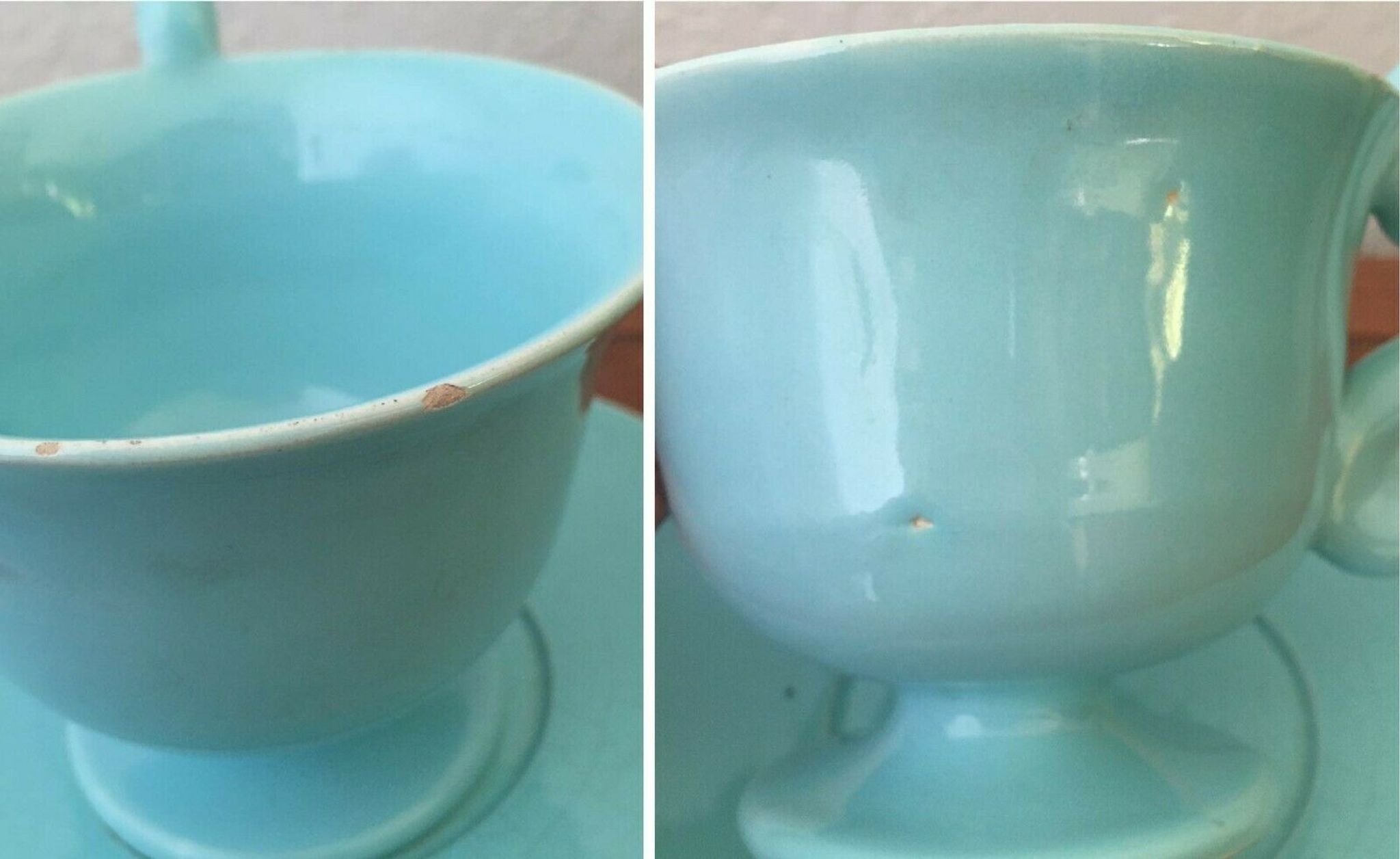 Lot of 5 cups and under ceramic cups 60-70 years