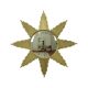 Large Starburst Sunburst Mirror Convex Gold Metal
