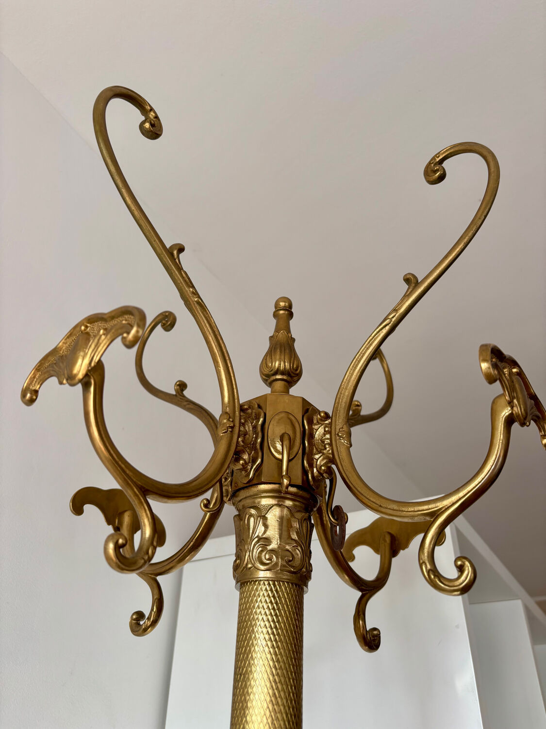 Solid brass coat rack