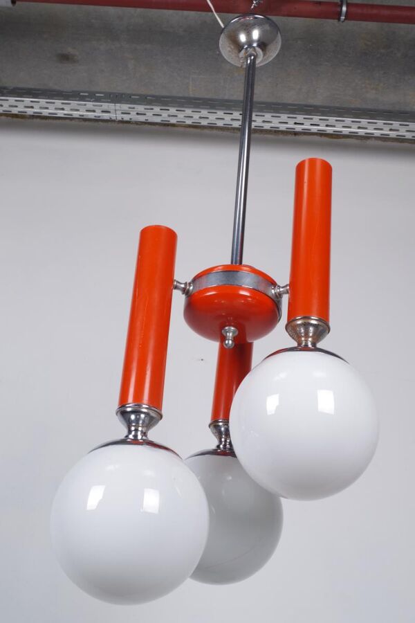Lustre mid-century rouge Italie