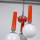 Lustre mid-century rouge Italie