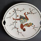 Geo Condé Kg Lunéville flat earthenware fruit holder Joséphine Baker