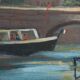 Michel PABOIS : Bateau de la Conciergerie, huile sur toile sur toile signée