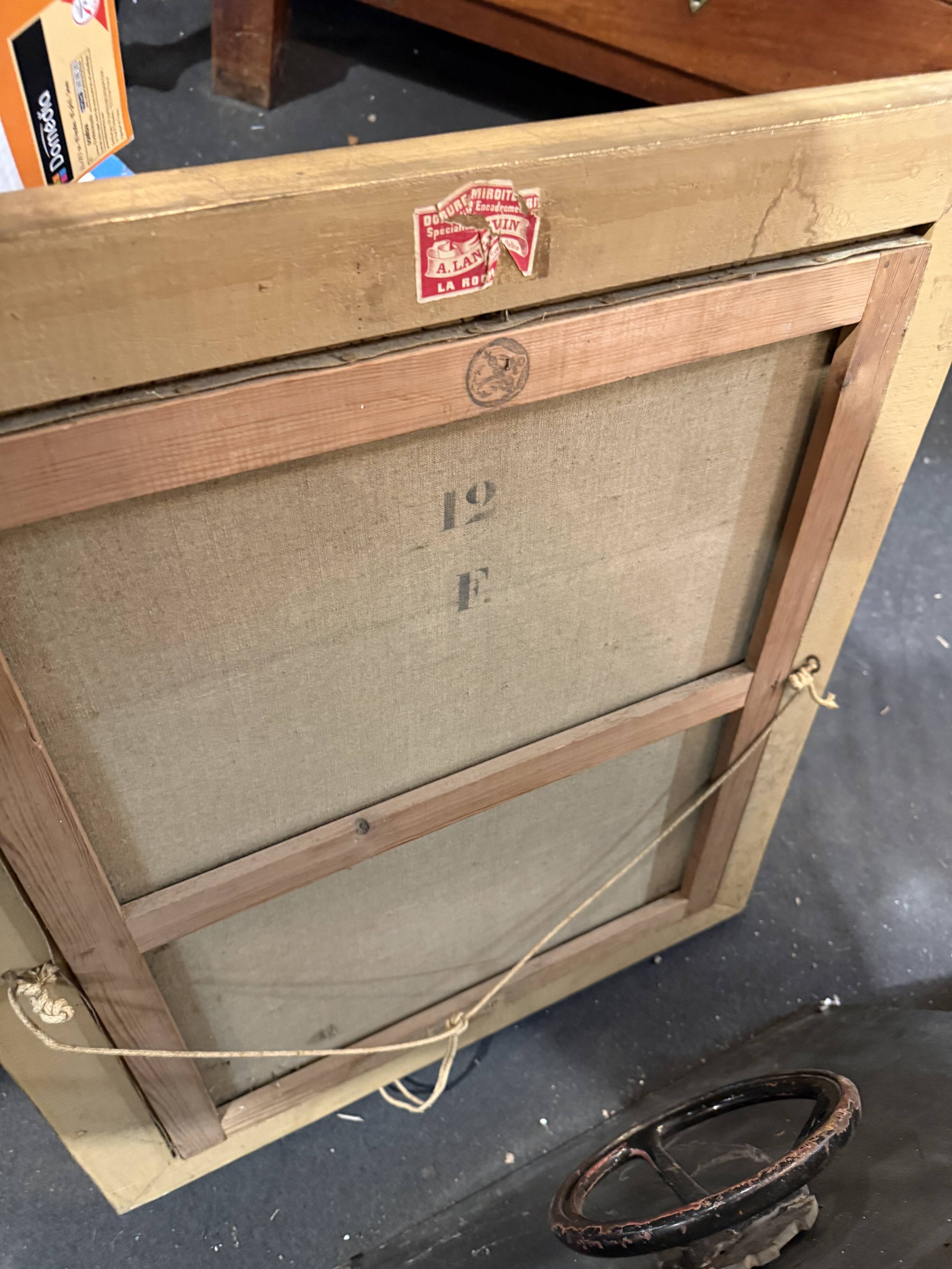 Oil on canvas signed Giraudeau 1930 portrait of a woman.