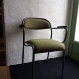 Metal and fabric armchair