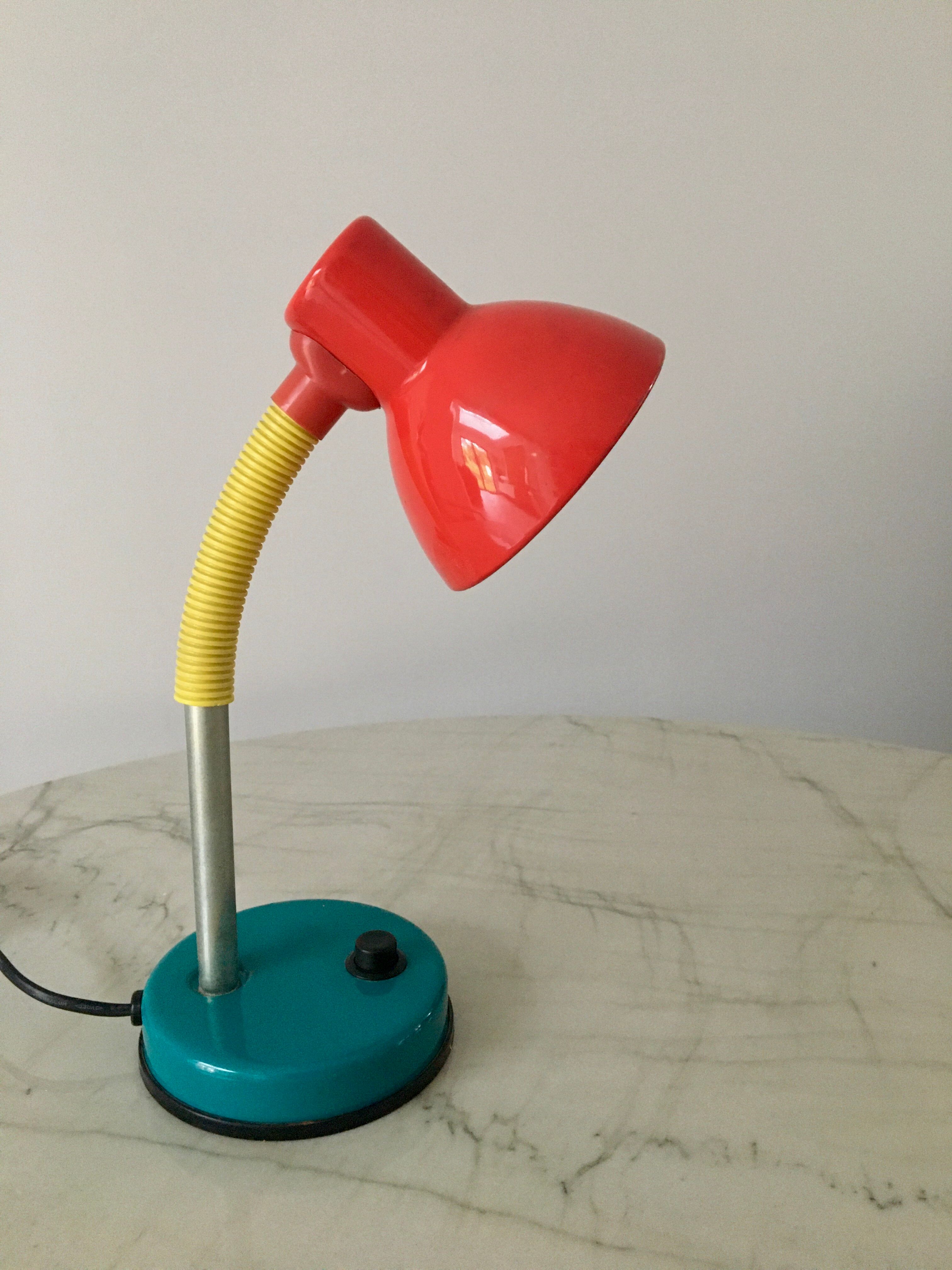 Vintage articulated lamp Memphis style