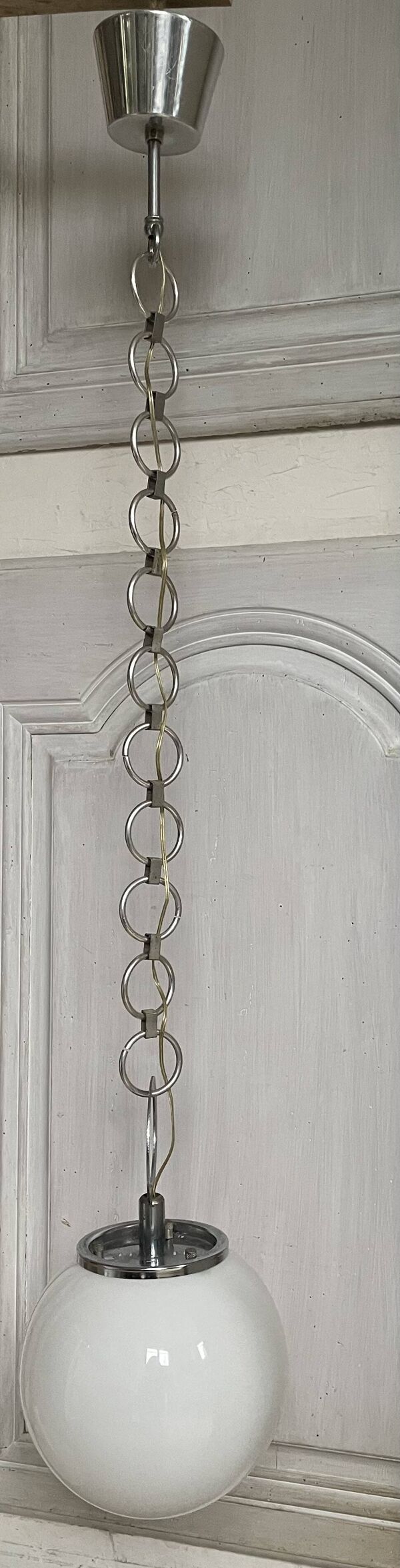 Suspension opaline Targetti Sankey vintage